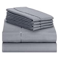 thumbnail image 2 of Lexington Elegance 18 inch Deep Pockets 6 Piece Bed Sheet Sets Wrinkle Free (Light Grey, Queen), 2 of 3
