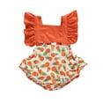 thumbnail image 1 of EYIIYE Baby Girls Fly Sleeve Romper Print Ruffle Jumpsuit, 1 of 6