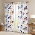 thumbnail image 2 of Manfei Horse Racing Child Curtains Pack of 2 (42x84 Each), Rustic Farmhouse Animal Curtains Blackout, Watercolor Floral Bedroom Curtains, Window Curtains Room Decor, 2 of 6