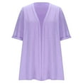 thumbnail image 4 of Womens Summer Lightweight Cardigan 3/4 Sleeve Open Front Sheer Cover Ups with Pockets, 4 of 6