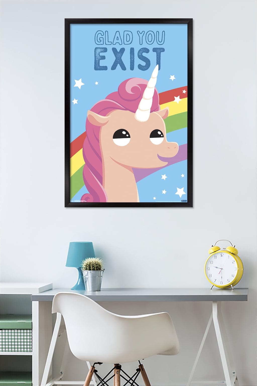 Glad You Exist Wall Poster, 22.375" x 34", Framed