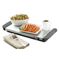 thumbnail image 2 of HomeCraft 1.5 qt Buffet Server Food Warmer, 3 Station Warming Tray with Stainless Steel Base, 2 of 4