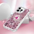 thumbnail image 4 of Liquid Quicksand Case for iPhone 16 Pro 6.3" with Diamond Kickstand, Soft TPU Luxury Fun Glitter Sparkle Flowing Clear Bling Cover Case for Apple iPhone 16 Pro. -Pink, 4 of 14