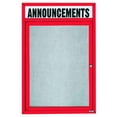 thumbnail image 5 of Aarco Products DCC2418RH 1-Door Enclosed Bulletin Board with Header - Clear Satin Anodized, 5 of 20