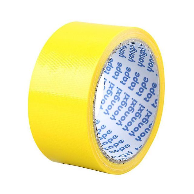 Waterproof Single-sided Electrical Equipment Strong Adhesive Cloth Duct Tape Diy Cloth Stage Carpet Floor Tape(yellow/5cm X 13m)
