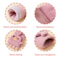thumbnail image 3 of Guantes convertibles con patrón de pajarito para niños, manoplas sin dedos tejidas cálidas de invierno para niños y niñas de 2 a 6 años, 3 of 5