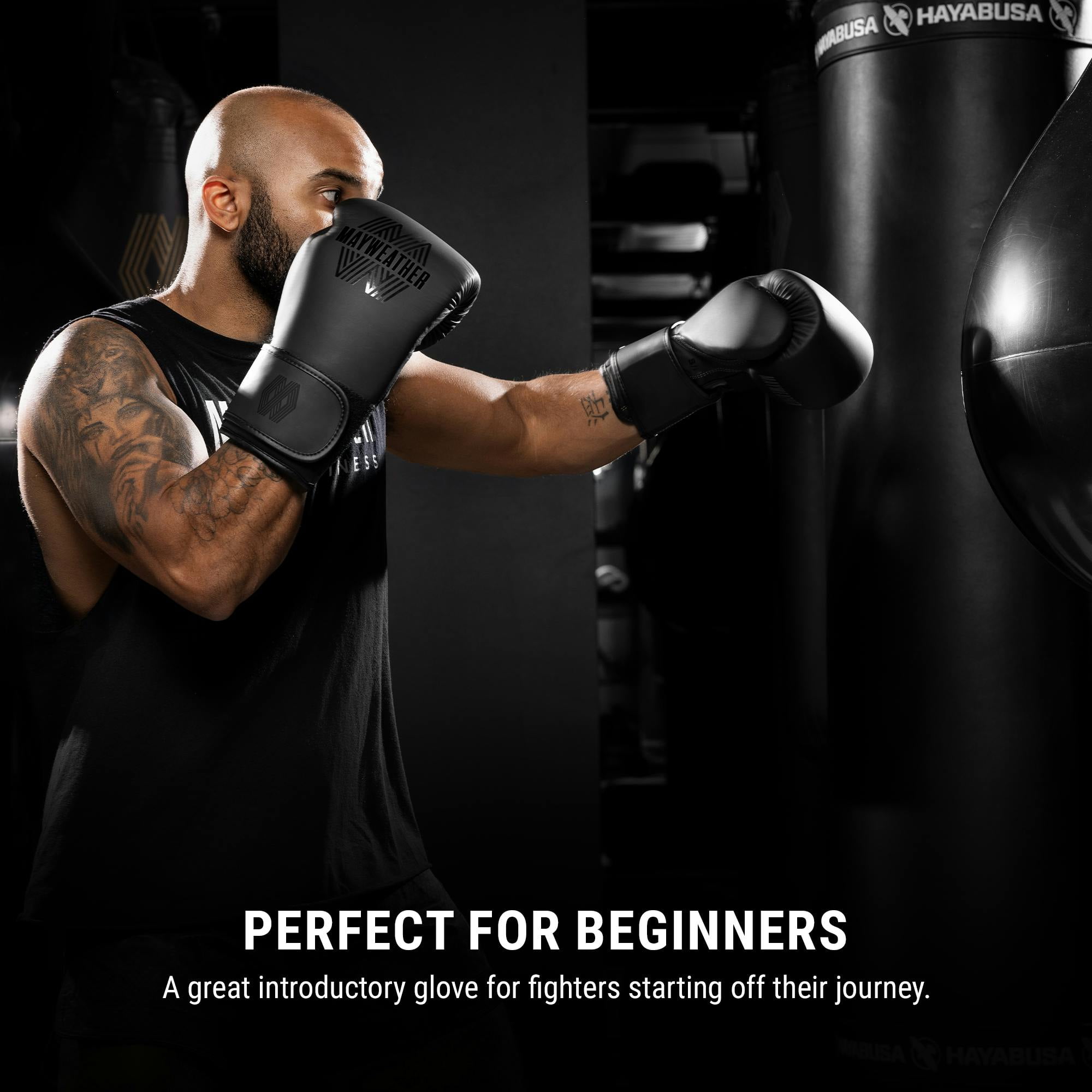Hayabusa Mayweather Core Boxing Gloves For Men and Women - Black, Small/Medium