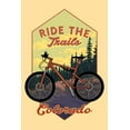 thumbnail image 5 of Colorado, Ride the Trails, Mountain Bike, Contour, Lantern Press, Premium Playing Cards, 52 Card Deck with Jokers, USA Made, 5 of 5