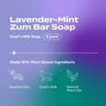 thumbnail image 2 of Jabón en barra Zum Bar con leche de cabra, lavanda y menta, 90 ml (paquete de 6), 2 of 7