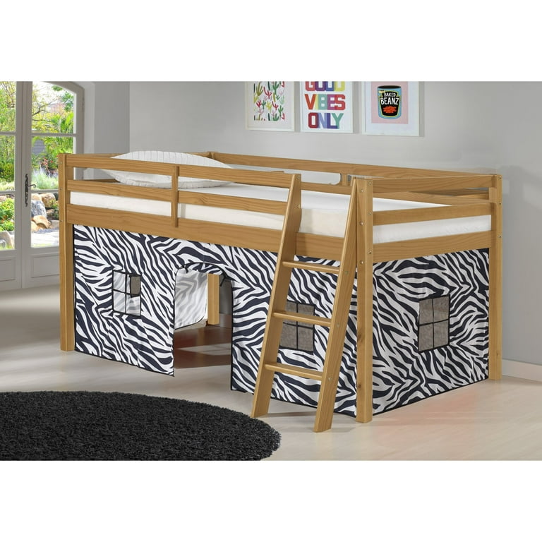 Gladwin Bottom Tent Twin Low Loft Bed