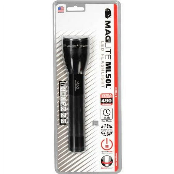ML50L MagLite LED 2-Cell C Blister Pack, Black