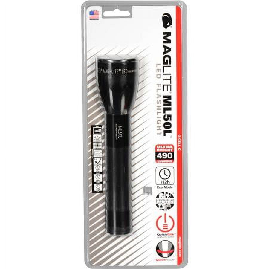 ML50L MagLite LED 2-Cell C Blister Pack, Black