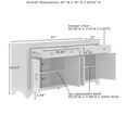 thumbnail image 3 of Pemberly Row 3PC Entertainment Center/Sideboard and Bookcases in White, 3 of 15