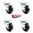 thumbnail image 2 of 3.5 Inch Phenolic Wheel Swivel Top Plate Caster Set Service Caster Brand, 2 of 2