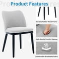 thumbnail image 4 of Dining Chairs Set of 2: Upholstered Fabric Dining Room Side Chairs, Modern Dining Chairs with Padded Seat and Wood Legs-Modern Dining Chairs for Restaurants, Kitchen, Cafe, 4 of 7