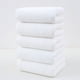 thumbnail image 1 of Paquete de 5 toallas faciales de algodón | Toallitas suaves y absorbentes en blanco, beige y gris | Tejido natural transpirable de secado rápido | Ligeras y duraderas para viajes, exteriores y uso, 1 of 6