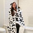 thumbnail image 5 of Catalonia Wearable TV Blanket with Sleeves Arms Warm Micro Plush Sherpa Fleece for Adult Large Wrap Throw Robe 72 x 55”, 5 of 7