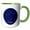 Green/White, variant on 3drose, Image of Libra, 11oz Two-tone Yellow Mug