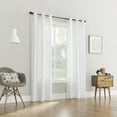 thumbnail image 6 of Mainstays Waffle Texture Semi-Sheer Curtain Panel Pair, Set of 2, White, 38"W x 84"L, 6 of 7