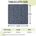 thumbnail image 2 of Dark Blue Christmas Snowflake Pattern Square Fitted Tablecloth with Elastic Edge,Square Table Cover,Washable Elastic Table Cover for Home Kitchen Party Decor 34"x34", 2 of 6