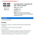 thumbnail image 2 of Front Brake Pad Set - Compatible with 2004 - 2006 RX330 2005, 2 of 2