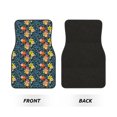 thumbnail image 2 of Yiaed Blue Floral Print Carpet Floor Mats for Cars, Auto Accessories Front & Rear Car Floor Mats Car Floor Foot Mat Sets of 4 Pieces, 2 of 7