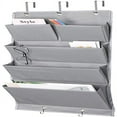 thumbnail image 4 of Organizador de archivos para colocar sobre la puerta con 5 bolsillos, ganchos de metal, montaje en pared, bolsa de almacenamiento para colgar en la oficina en casa, para carpetas de archivos, 4 of 5