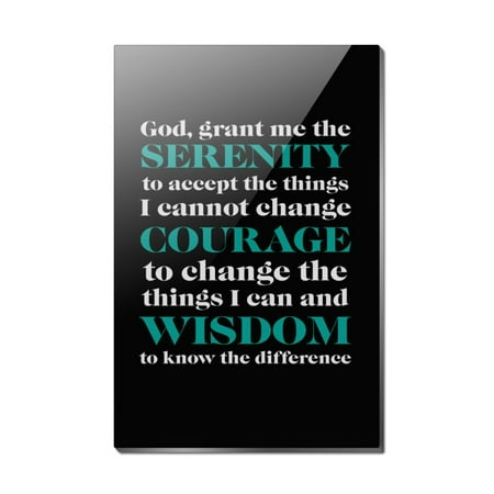 

Serenity Prayer Courage Wisdom Rectangle Acrylic Fridge Refrigerator Magnet