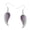 Earring-Purple, variant on Angel Wing Pendant Necklace or Earring Aqua Clear Rhinestone Crystal Rhodium Plated 17 Inch Snake Chain J0317-AQ