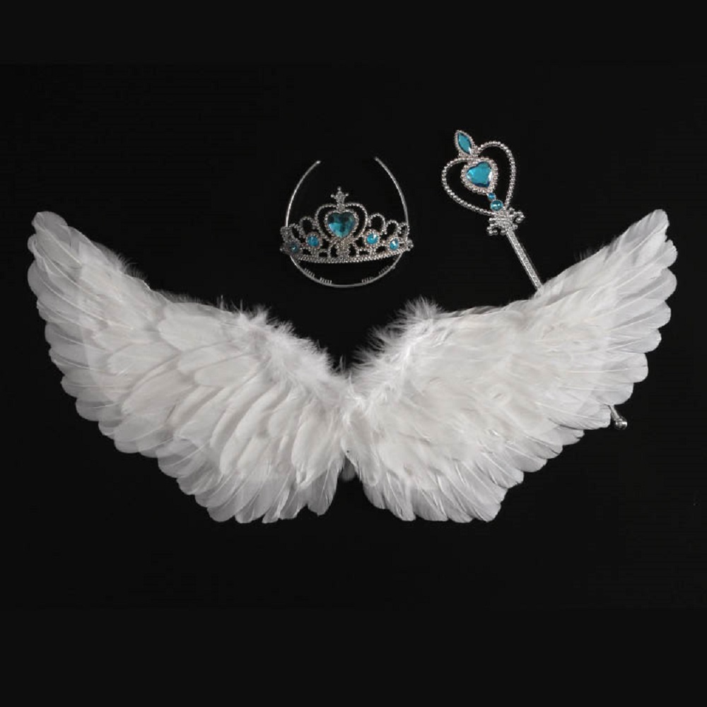 Angel Wings Angel Costume for Kids Angel Wing and Halo Feather Wings