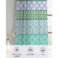 thumbnail image 6 of Purple Green Boho Sheer Curtains 39 Inch Length 2 Panels Set for Living Room/Bedroom, Vintage Ethnic Tribe Abstract Art Kitchen Curtains Grommet Semi-Sheer Curtains Window Treatments 27.5"x39"x2, 6 of 7
