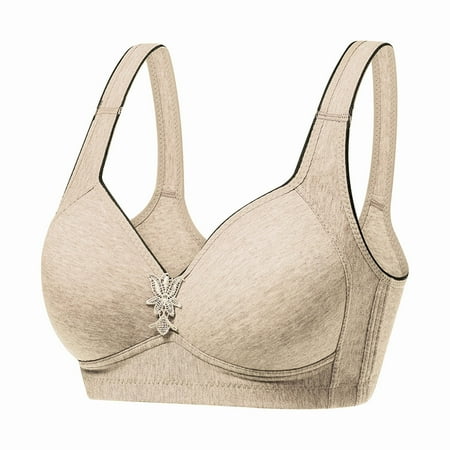 

Lingerie for Women Plus Szie Daily Every Day Push Up Breathable Underwear Bra Bralettes Cotton Beige