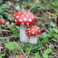 thumbnail image 3 of Colorful Mushroom Ornament Painted Resin Crafts Outdoor Landscape Decor, 3 of 3