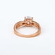 thumbnail image 4 of Elegante Anillo de Compromiso Zirconia Diamante Oro 14K Lam rosa 7, 4 of 8