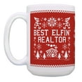 thumbnail image 2 of ThisWear Best Realtor Gifts Best Elfin Realtor Ever Christmas Set 2 Pack Gift 15oz Coffee Mugs Red, 2 of 4