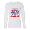 thumbnail image 2 of Thank a Farmer Thank a Veteran Eat In Peace Female Graphic Long Sleeve T-Shirt, White, X-Large, 2 of 3