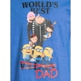 thumbnail image 4 of Despicable Me Best Dad Apparel, Men's Graphic Crew Neck T-Shirt, Sizes S-3XL (Men's Big & Tall), 4 of 5
