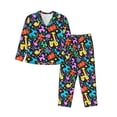 thumbnail image 1 of Balery Colorful Air Balloons1 Conjunto de Pijama con Estampado para Mujer, Conjunto de Dos Piezas con Manga Larga, Ropa de Dormir Suave con Bolsillos, Pijamas Cómodos-Medium, 1 of 7