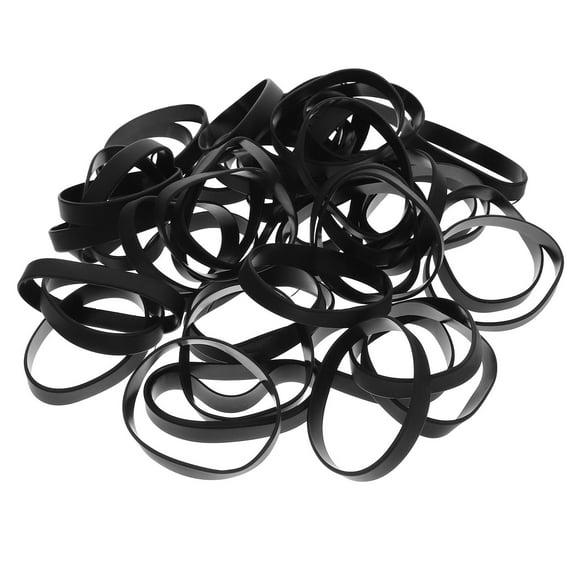 FOMIYES  50 Pcs Silicone Wrist Bands Bracelets Bulk Scene Custom Stretch Unisex Wristbands Child Man Black