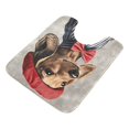 thumbnail image 7 of Yayeee Bath Rug for Bathroom Floor Non Slip Contour Fluffy Soft Absorbent Mat, 20"x24", Gray Dog Artist, 7 of 7