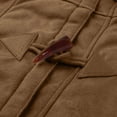 thumbnail image 4 of DEELLEEO Womens Winter Plus Size Solid Plus Velvet Coat Pocket Overcoat, 4 of 6