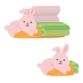 thumbnail image 2 of Abbracc 5X 50 Pieces Rabbit Lolly Card Candy Holder Card Treats Wrapping Card for Party, 2 of 9