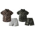 thumbnail image 5 of Gyratedream Toddler Baby Leopard Print Outfits Lapel Collar Short Sleeve Shirt Top + Elastic Waistband Shorts with Pockets 2 Piece Sets Infant Kids Clothes for 3 Months-6 Years, 5 of 5