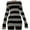 D Black, variant on Winter Sweaters for Women Oversized Striped Sweaters Mid Length Pullover Holes Lightweight Knitwear Sweaters Gold One Size