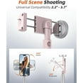 thumbnail image 5 of 62" Phone Tripod & Selfie Stick, Tripod for iPhone with Remote, All-in-1 Cell Phone Stand, Portable, Extendable Stand for Selfies Video Recording Vlog, Compatible with iPhone Android (Pink), 5 of 14