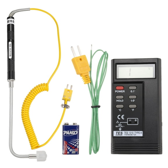 Digital Thermocouple Thermometer K Type Temperature Meter High Accuracy, with Surface Thermocouple Probe 81533B