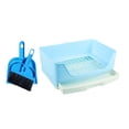thumbnail image 4 of Arena para conejos, orinal esquinero, entrenador para mascotas, cacerola para mascotas, hurón, hámster, orinal interior, entrenador, cama esquinera, Azul Yinane Inodoro con bandeja de arena, 4 of 8