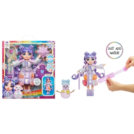 Rainbow High Winter Wonderland Violet - Purple 11” Fashion Doll, Magic Snow, Snowman Kit, Great Gift for Kids 4-12