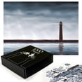 thumbnail image 2 of Ambesonne Lighthouse Jigsaw Puzzle Durable Cardboard, Marine Life Theme, 1000 pcs, Bluegrey Chocolate, 2 of 5