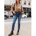 thumbnail image 4 of INFITTY Womens Sweaters Oversized Batwing Sweater Long Sleeve Pullover Ribbed Knitted Casual Tops Sweater, 4 of 6